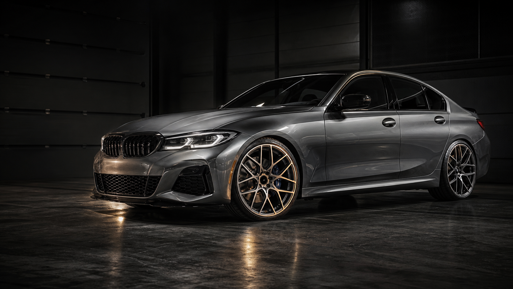 Komplettes Performance-Fahrzeug mit hochwertigen Felgen und stimmigem Fitment